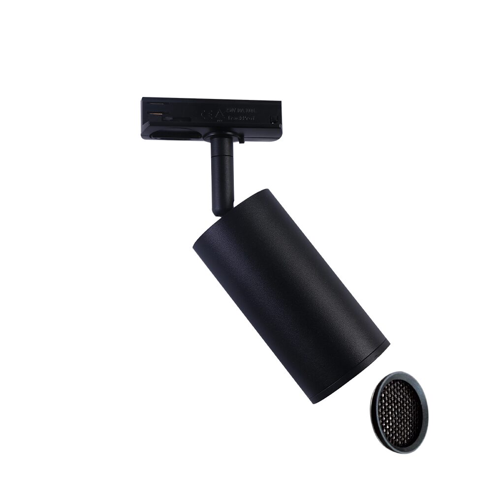 Ledvion Éclairage De Piste LED 1M + 2 Spots Track (Noir, Dimmable, GU10) - Luminaire Rail 1 Phase