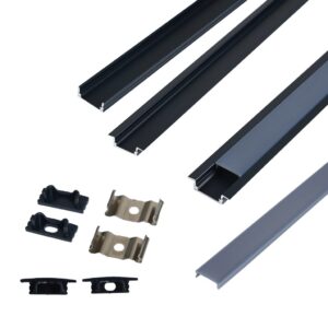 Aluminium Black Slim 27/28 Profile - 2m