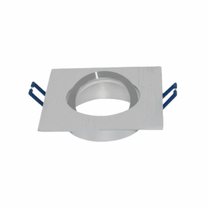 CNC Aluminium Downlight Fixture Square Tilt Fixture Silver- QS5525