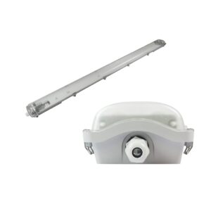 Zen Tri-Proof 5ft PC IP65 Fixture for 2xT8 LED Tubes